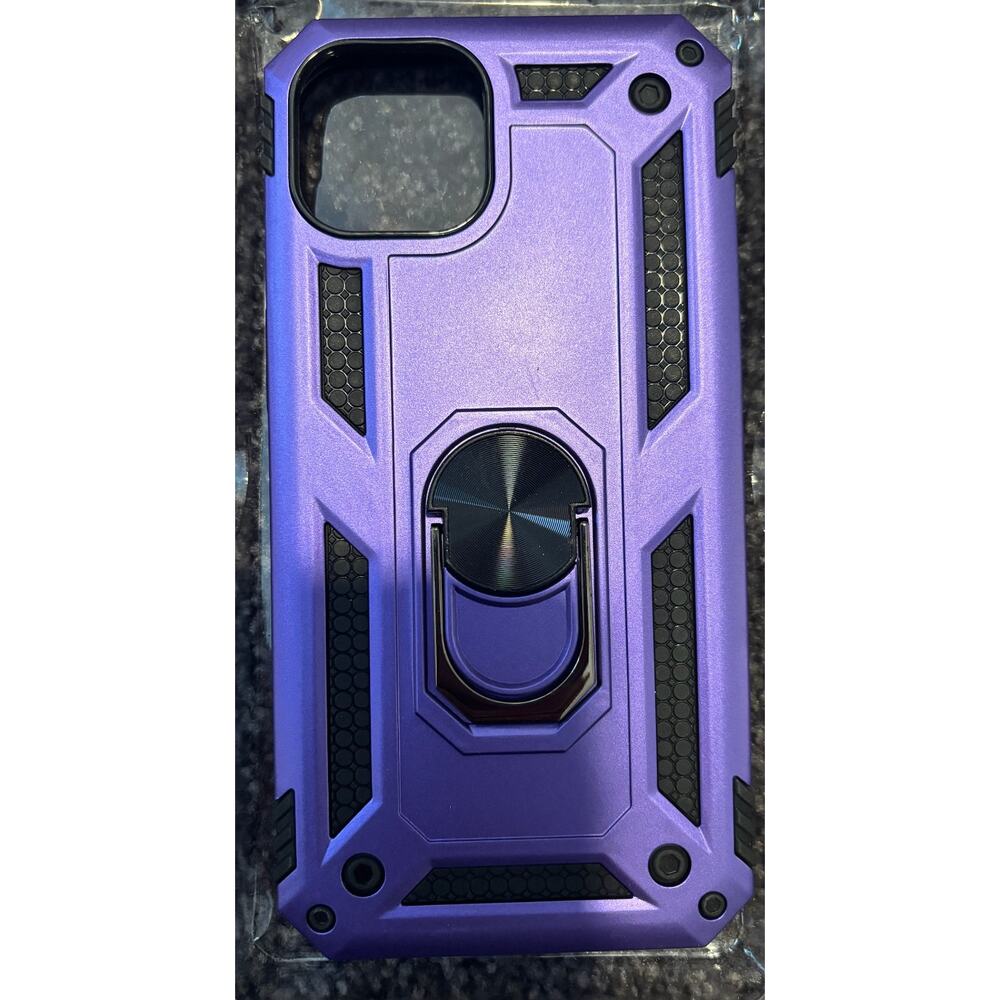 Military Grade Drop Impact for iPhone 14 Case 360 Metal Rotating Ring Kickstand